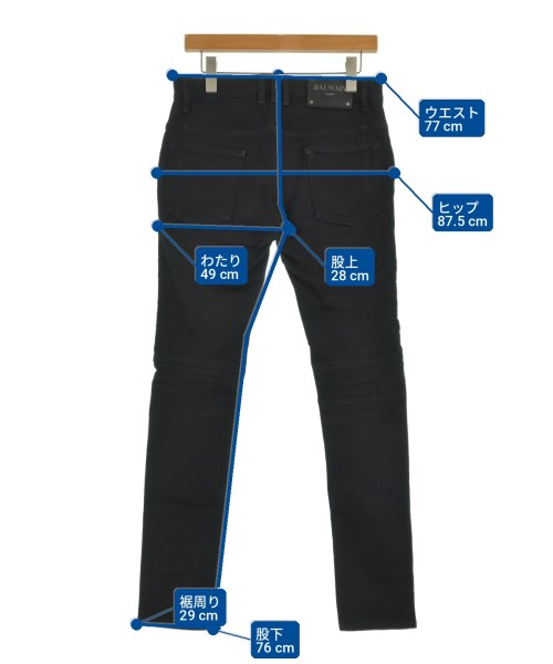 BALMAIN（バルマン）デニムパンツ 黒 サイズ:28(S位) メンズ/2200709083054