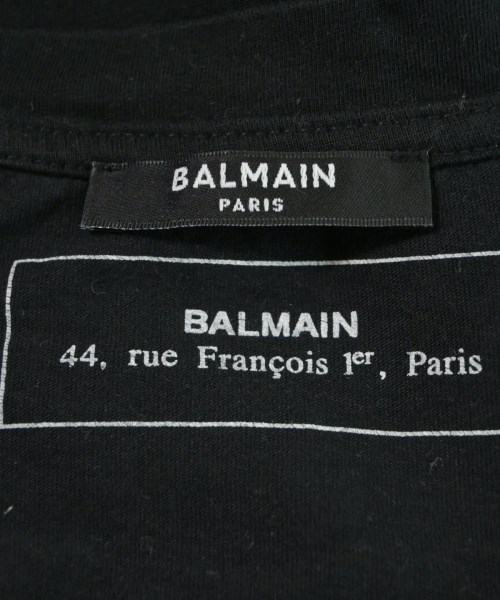 BALMAIN（バルマン）Tシャツ・カットソー 黒 サイズ:L メンズ/2200732300036