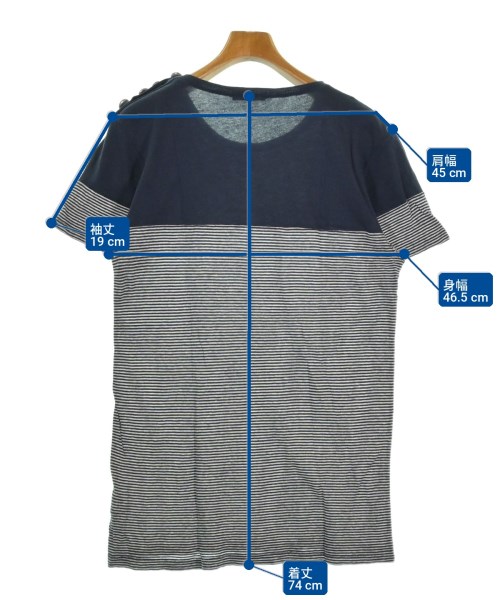BALMAIN（バルマン）Tシャツ・カットソー 紺 サイズ:XL メンズ/2200722033067