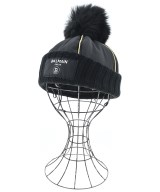 BALMAIN（バルマン）ニットキャップ・ビーニー 黒 サイズ:3(L位) レディース/2200677861227