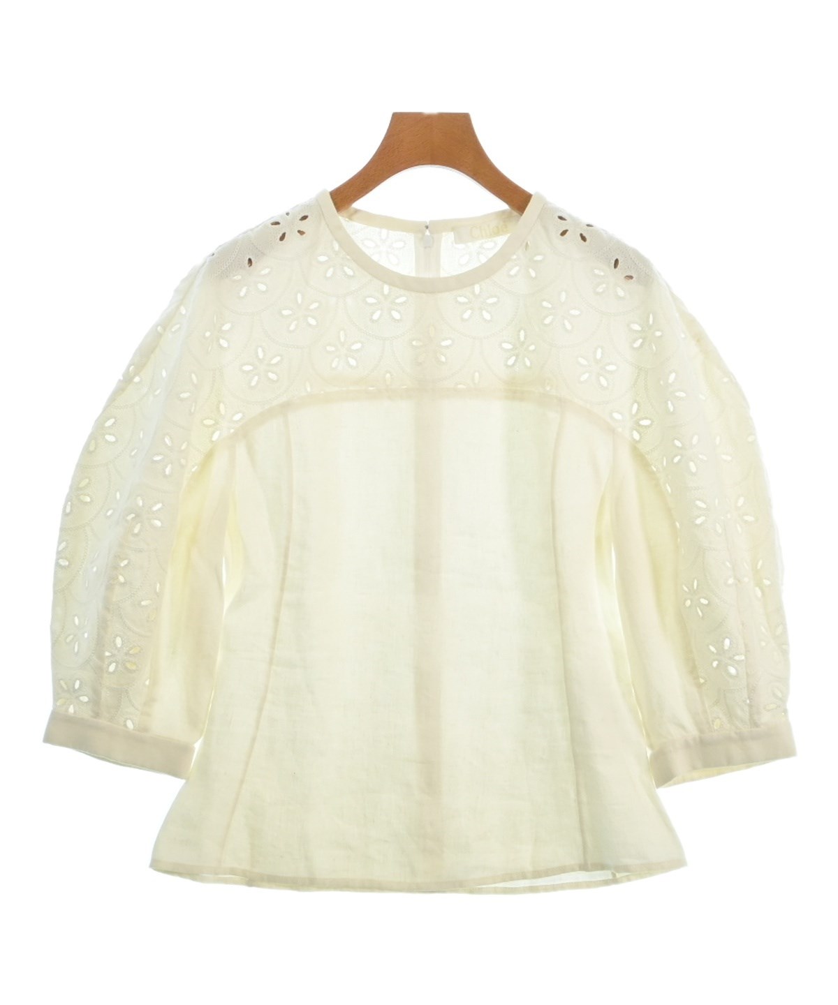 Chloe クロエ ブラウス XS 白 【古着】【中古】【送料無料】 中古・古着通販】Chloe (クロエ) フリルブラウス ホワイト サイズ:36