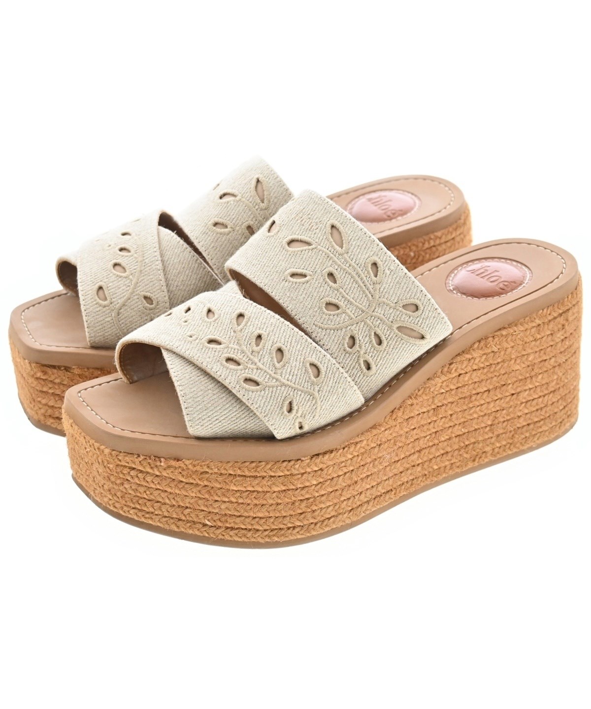 Chloe（クロエ）サンダル ベージュ サイズ:EU36(22.5cm位) レディース