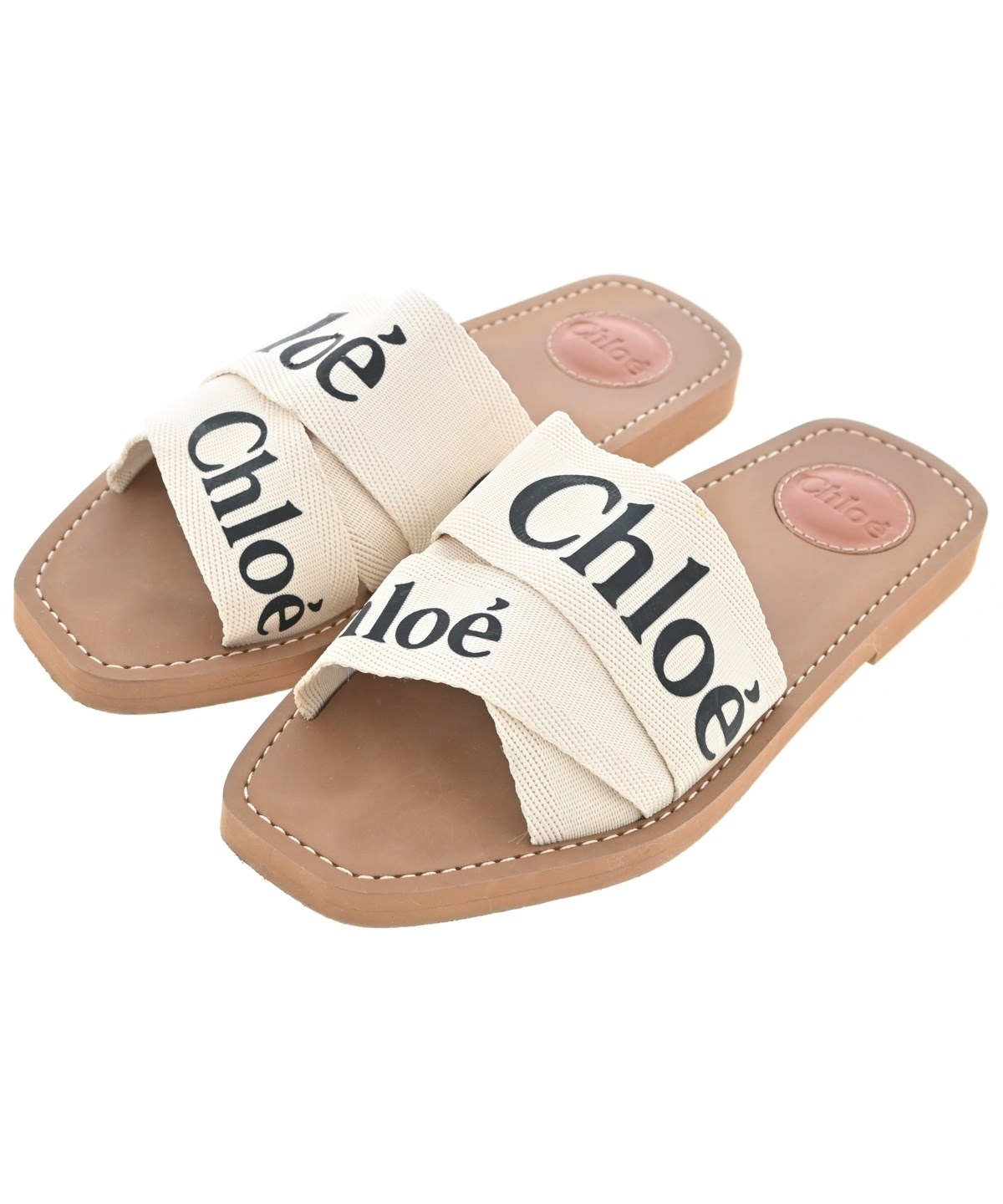 Chloe（クロエ）サンダル ベージュ サイズ:EU38(24.5cm位) レディース