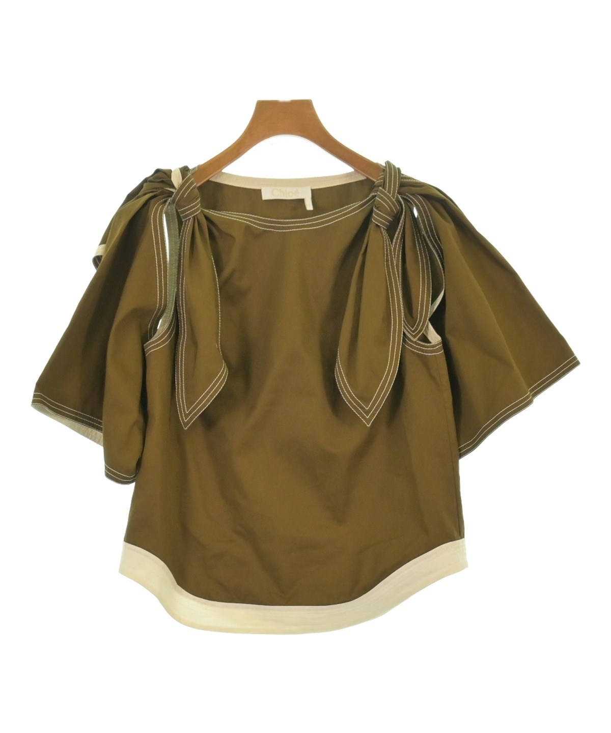 Chloe（クロエ）ブラウス 茶 サイズ:34(XXS位) レディース
