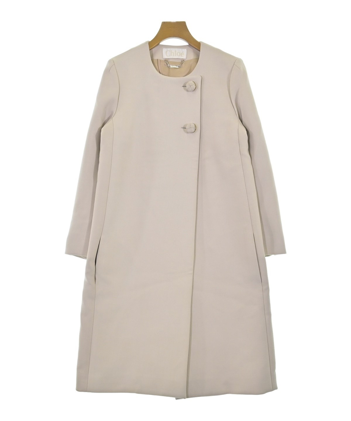 279○ Chloé ベージュ ロングコート サイズ4 Chloe（クロエ）コート ベージュ サイズ:38(S位) レディース