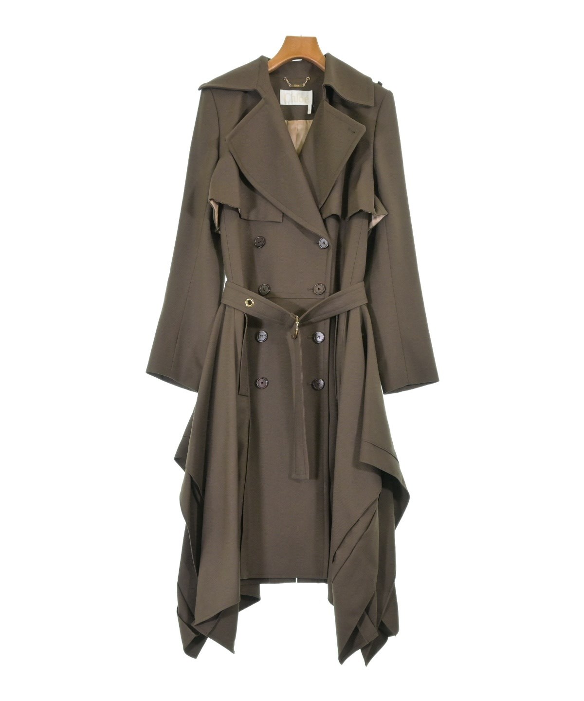 ◎極美品 クロエSeeByChloe スプリングロングコート Chloe(クロエ)トレンチコート 茶 サイズ:34(XXS位) レディース