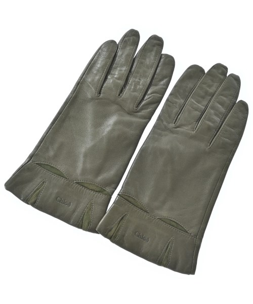 Chloe(クロエ)手袋 カーキ サイズ:-/2200669485141