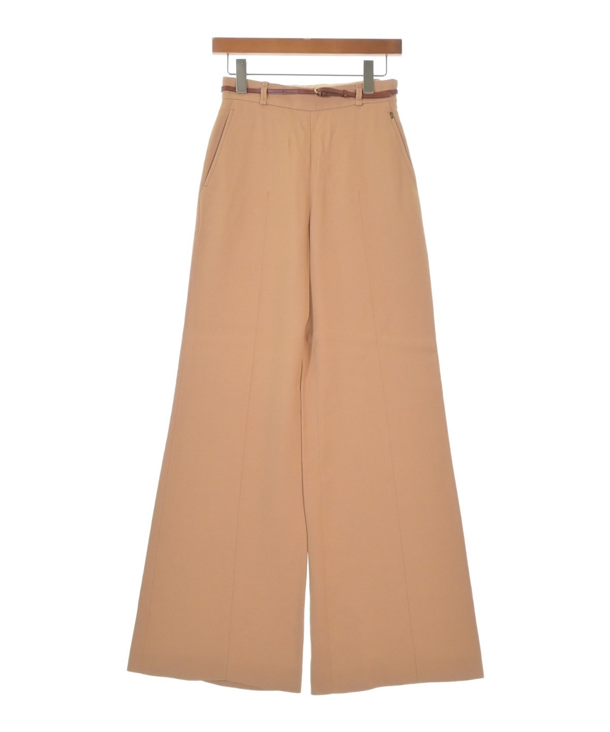 00s FRANCE製 Chloe ツータックスラックス　カシミア混　極太 Chloe（クロエ）スラックス ベージュ サイズ:34(XXS位) レディース