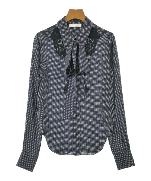 Chloe(クロエ)ブラウス 紺 サイズ:36(XS位)/2200673675057