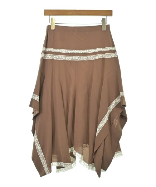 Chloe（クロエ）ひざ丈スカート 茶 サイズ:34(XXS位) レディース/2200682134286