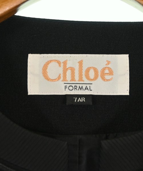 Chloe（クロエ）ノーカラージャケット 黒 サイズ:36(XS位) レディース/2200692110034