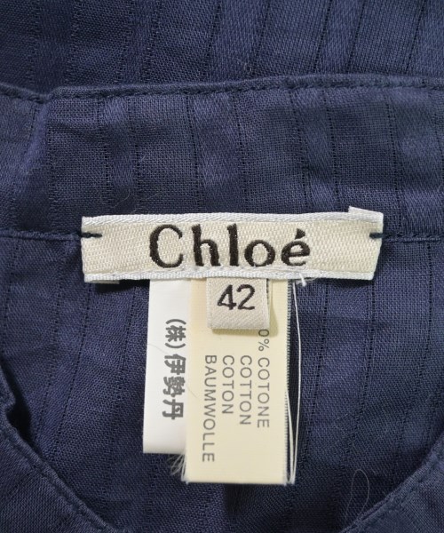 Chloe（クロエ）シャツワンピース 紺 サイズ:42(M位) レディース/2200692097229