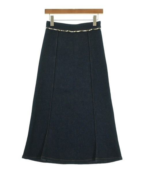 Chloe(クロエ)ひざ丈スカート 紺 サイズ:34(XXS位)/2200695743109