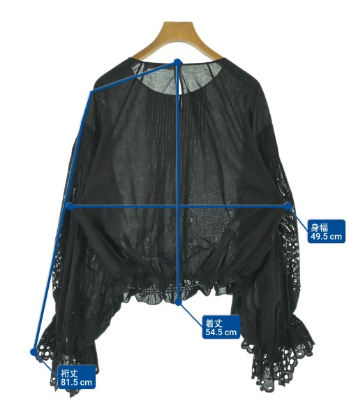 Chloe（クロエ）ブラウス 黒 サイズ:36(XS位) レディース/2200698451278