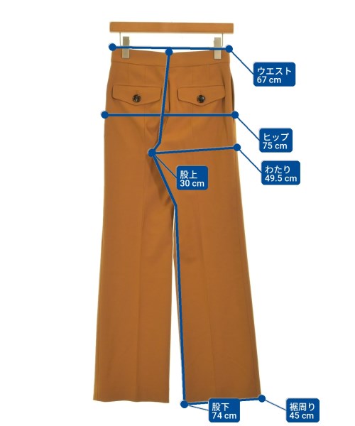 Chloe（クロエ）スラックス 茶 サイズ:34(XXS位) レディース/2200701763442