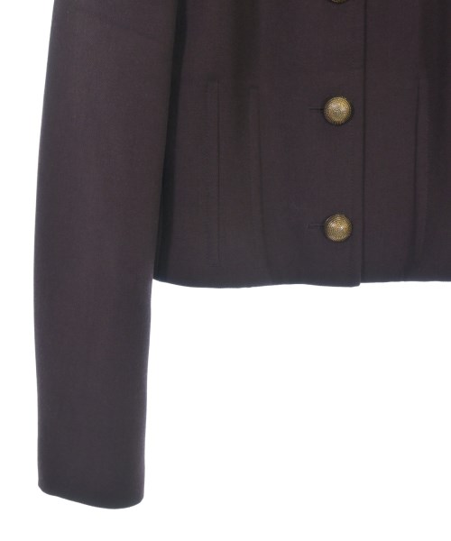 Chloe（クロエ）ノーカラージャケット 茶 サイズ:34(XXS位) レディース/2200716525011