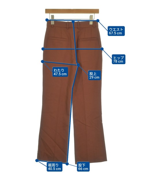 Chloe（クロエ）スラックス 茶 サイズ:34(XXS位) レディース/2200646439068