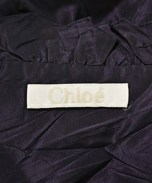 Chloe（クロエ）ブラウス 紺 サイズ:34(XXS位) レディース/2200702286087