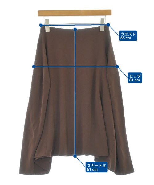 Chloe（クロエ）ひざ丈スカート 茶 サイズ:34(XXS位) レディース/2200703501127
