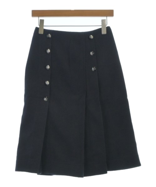 Chloe(クロエ)ひざ丈スカート 紺 サイズ:34(XXS位)/2200661572207