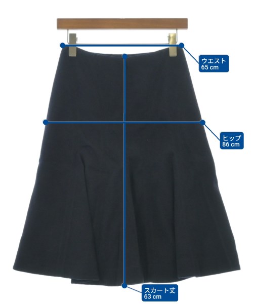Chloe（クロエ）ひざ丈スカート 紺 サイズ:34(XXS位) レディース/2200661572207
