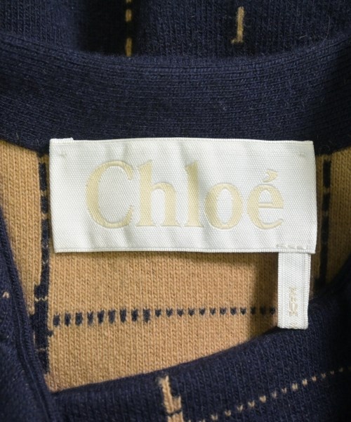 Chloe（クロエ）ノーカラージャケット 紺 サイズ:XS レディース/2200661572597