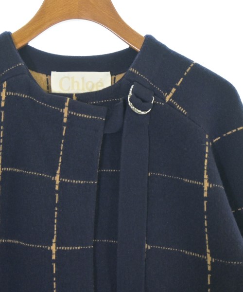 Chloe（クロエ）ノーカラージャケット 紺 サイズ:XS レディース/2200661572597