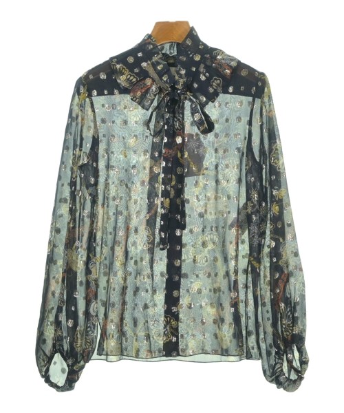 Chloe(クロエ)ブラウス 紺 サイズ:34(L位)/2200665818561