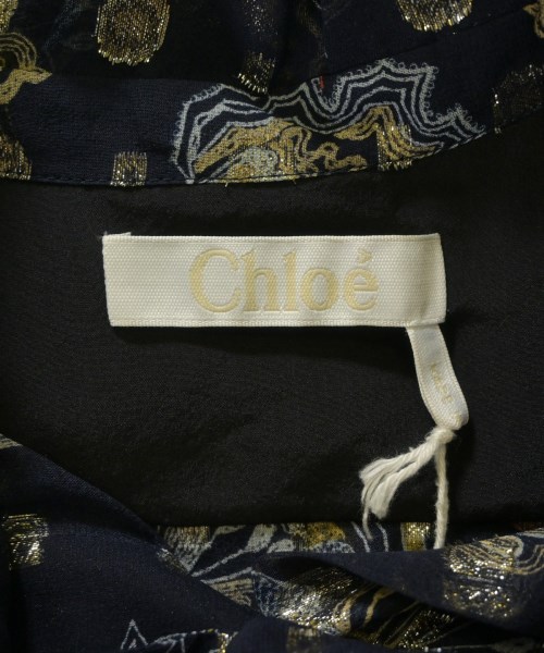 Chloe（クロエ）ブラウス 紺 サイズ:34(L位) レディース/2200665818561