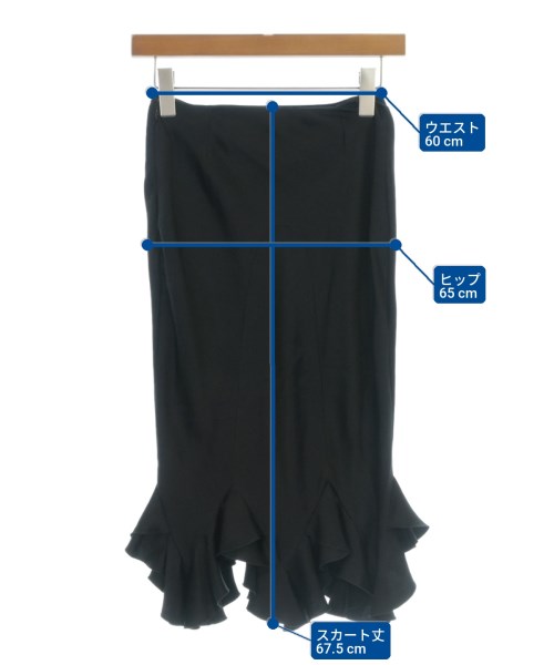 Chloe（クロエ）ひざ丈スカート 黒 サイズ:-(XS位) レディース/2200733539046