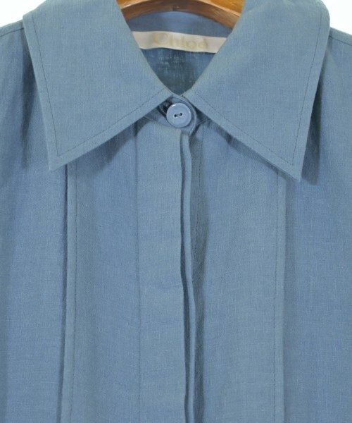 Chloe（クロエ）シャツワンピース 青 サイズ:34(XXS位) レディース/2200733700026