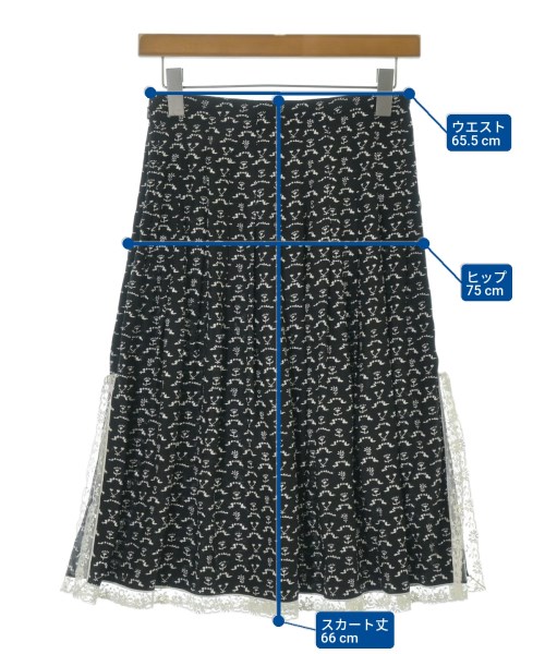 Chloe（クロエ）ひざ丈スカート 黒 サイズ:34(XXS位) レディース/2200684581125
