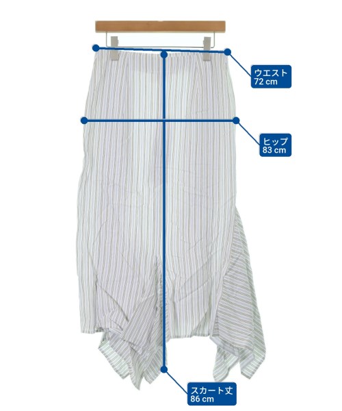 MM6（エムエムシックス）ロング・マキシ丈スカート 白 サイズ:40(M位) レディース/2200641408052