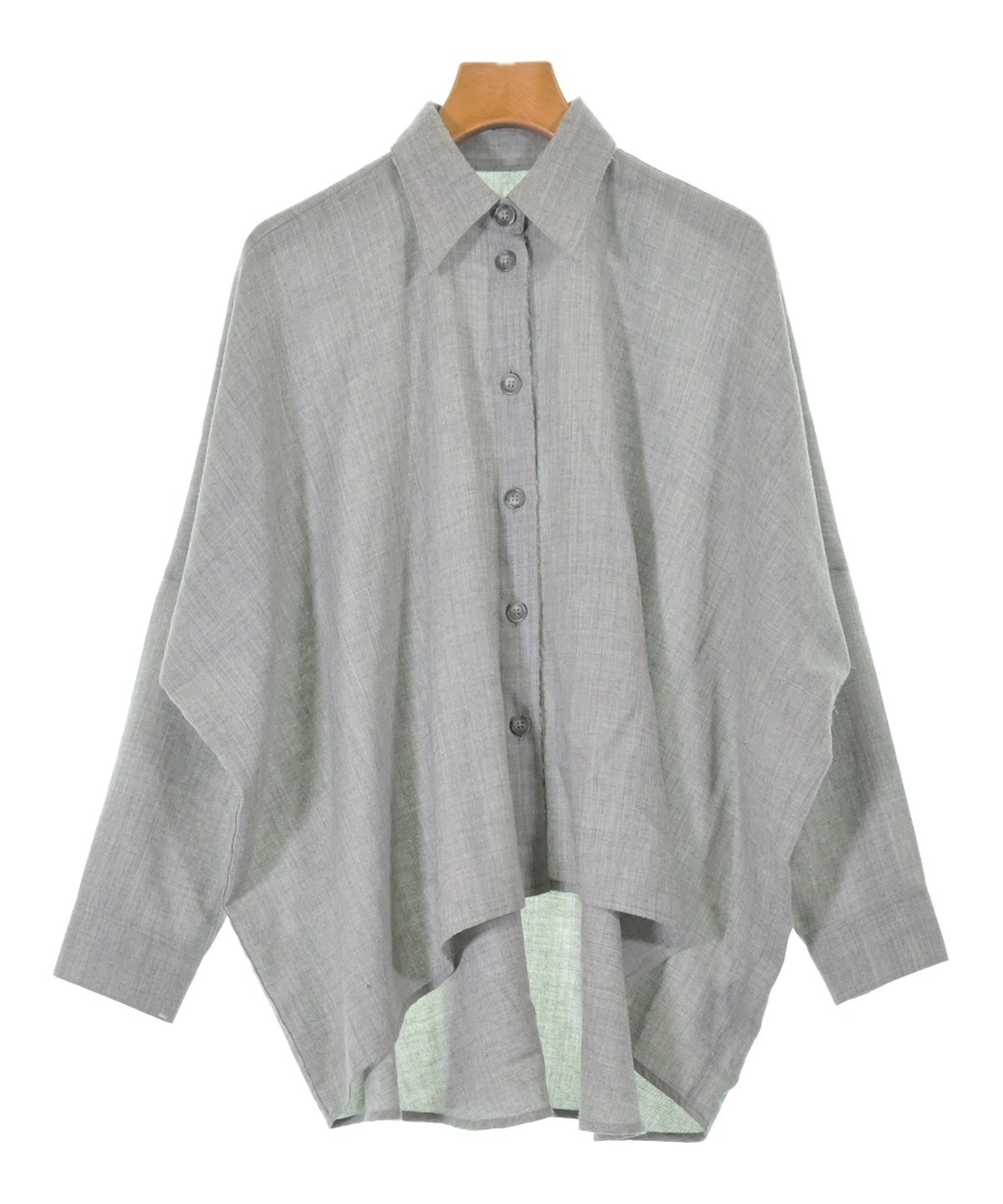 MM6 エムエムシックス カジュアルシャツ レディース 【古着】【中古】 MM6（エムエムシックス）カジュアルシャツ グレー サイズ:38(S位
