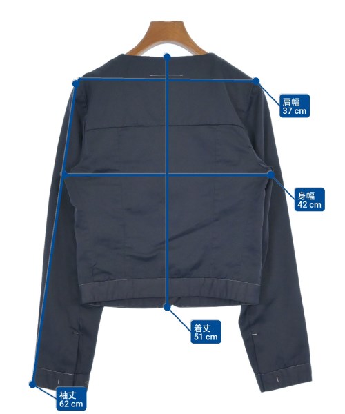 MM6（エムエムシックス）ノーカラージャケット 紺 サイズ:40(M位) レディース/2200617863014