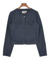 MM6（エムエムシックス）ノーカラージャケット 紺 サイズ:40(M位) レディース/2200617863014