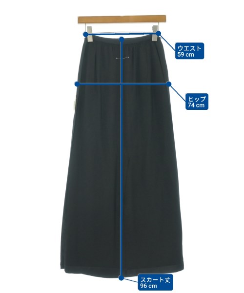 MM6（エムエムシックス）ロング・マキシ丈スカート 黒 サイズ:38(S位) レディース/2200672551055