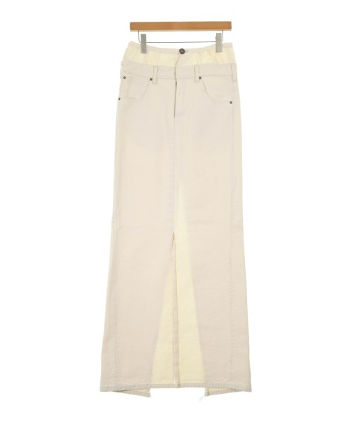 MM6(エムエムシックス)ロング・マキシ丈スカート 白 サイズ:40(M位)/2200674306028