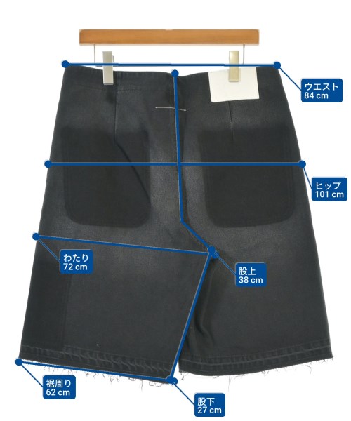 MM6（エムエムシックス）ショートパンツ 黒 サイズ:48(L位) メンズ/2200677766126