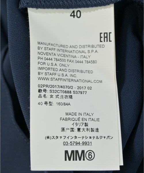 MM6（エムエムシックス）ワンピース 紺 サイズ:40(M位) レディース/2200698536111