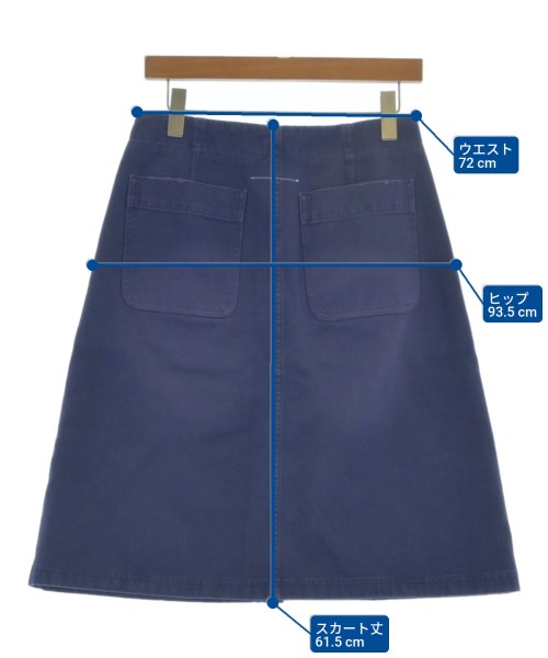MM6（エムエムシックス）ひざ丈スカート 青 サイズ:40(M位) レディース/2200650659049