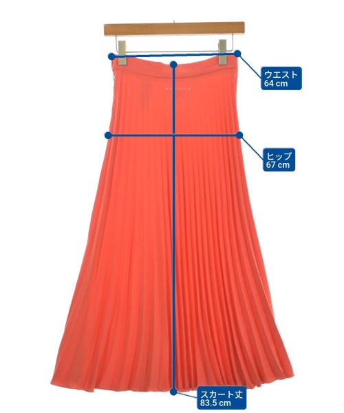 MM6（エムエムシックス）ロング・マキシ丈スカート オレンジ サイズ:38(S位) レディース/2200646333786