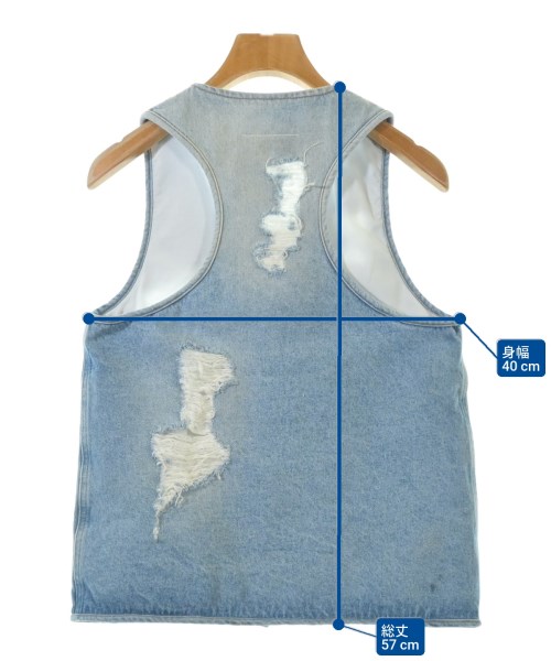 MM6（エムエムシックス）ベスト 青 サイズ:42(M位) レディース/2200660070056