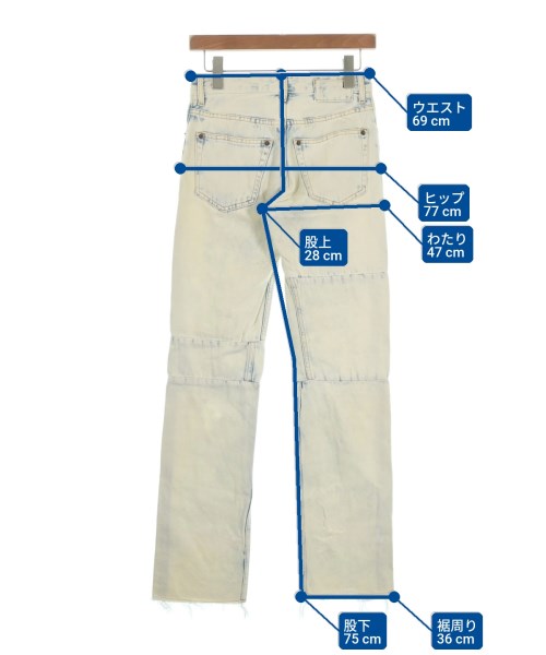 MM6（エムエムシックス）デニムパンツ 白 サイズ:36(XS位) レディース/2200649680108