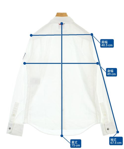MONCLER GAMME BLEU（モンクレールガムブルー）カジュアルシャツ 白 サイズ:2(M位) メンズ/2200674159099
