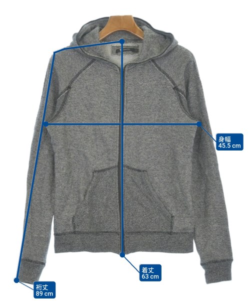 T by ALEXANDER WANG（ティーバイアレキサンダーワン）パーカー グレー サイズ:XS メンズ/2200616536032