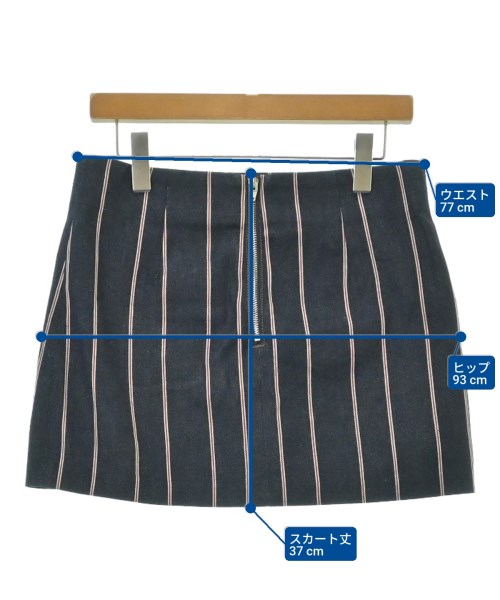 T by ALEXANDER WANG（ティーバイアレキサンダーワン）ひざ丈スカート 紺 サイズ:4(XL位) レディース/2200604032027