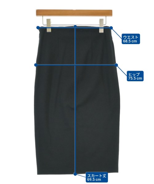 T by ALEXANDER WANG（ティーバイアレキサンダーワン）ひざ丈スカート 黒 サイズ:L レディース/2200678977149
