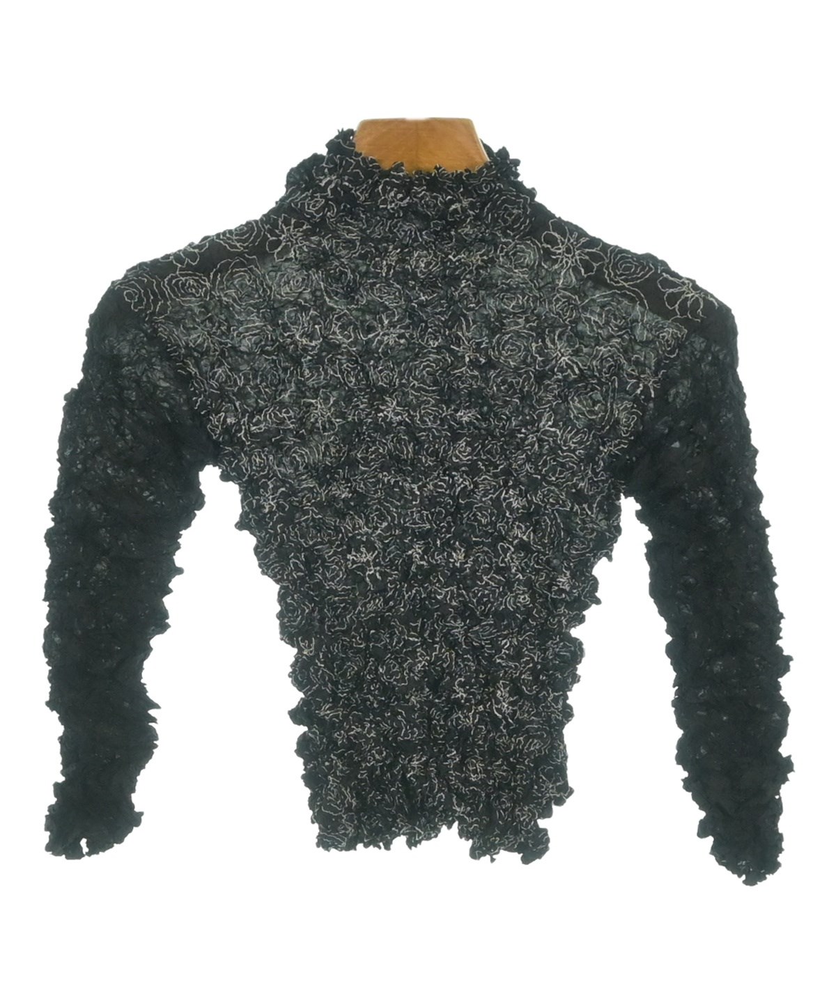 14 ISSEY MIYAKE FETE イッセイミヤケ ブラウス　　サイズ02 ISSEY MIYAKE FETE（イッセイミヤケフェット）ブラウス 黒 サイズ:02(M