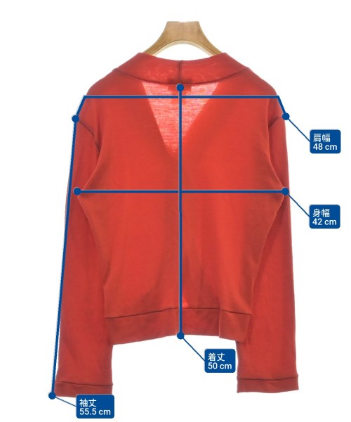 ISSEY MIYAKE FETE（イッセイミヤケフェット）カーディガン 赤 サイズ:3(L位) レディース/2200619735142